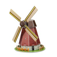 3D Jigsaw Puzzles Holland Windmill Castle Brain Model DIY Building Sets 3D Puzzles Toys Jigsaw Puzzle 20 PCS